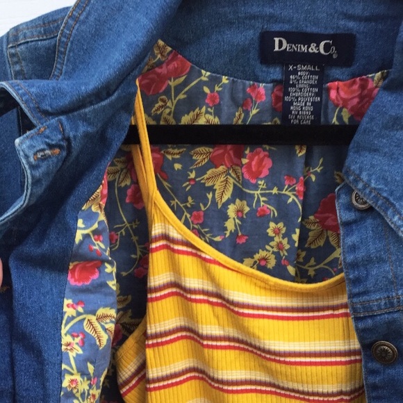 Vintage Embroidered Jean Jacket + Tank Duo - Picture 2 of 3